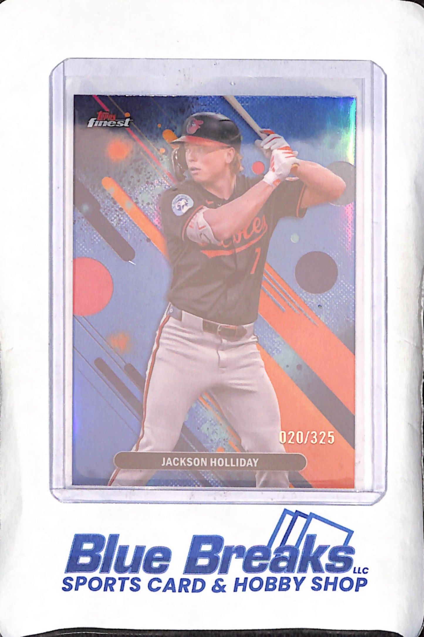 2025 Topps Finest - Jackson Holliday - Blue - 20/325 - Baltimore Orioles - Baseball - #67