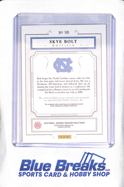 2015 Panini National Treasures - Skye Bolt - Relic - Autograph - 37/99 - University of North Carolina - Football - #SB