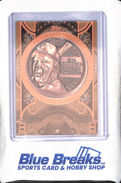 2015 Topps Update - Cal Ripken Jr - Etched in History - Consecutive Games Played - Baltimore Orioles - Baseball - #EIH-12