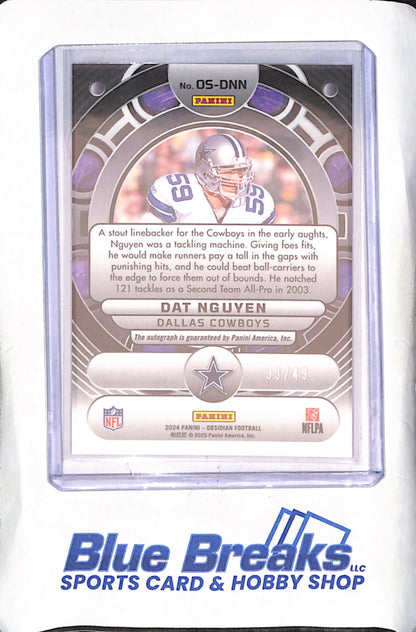 2024 Panini Obsidian - Dat Nguyen - Orbital Autograph - 33/49 - Dallas Cowboys - Football - #OS-DNN