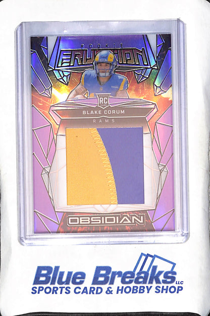 2024 Panini Obsidian - Blake Corum - Rookie Eruption - Patch - 28/49 - Los Angeles Rams - Football - #ERM-BCM