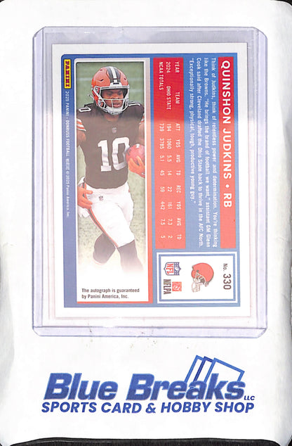 2024 Panini Donruss - Quinshon Judkins - Autograph - Orange Rated Rookie - Cleveland Browns - Football - #330