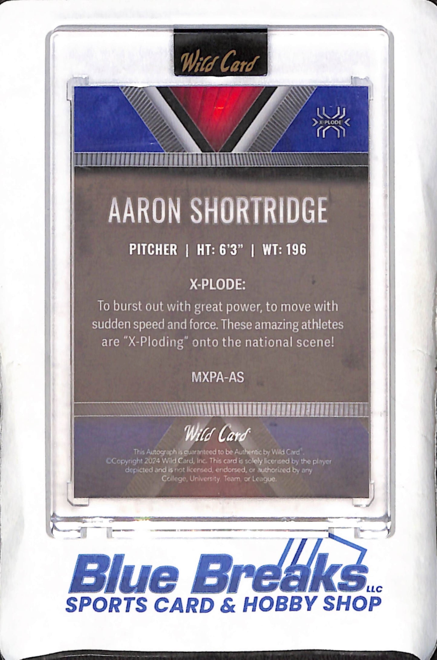 2024 Wild Card Matte Chase - Aaron Shortridge 0 Autograph - X-Plode - 5/6 - Baseball - #MXPA-AS