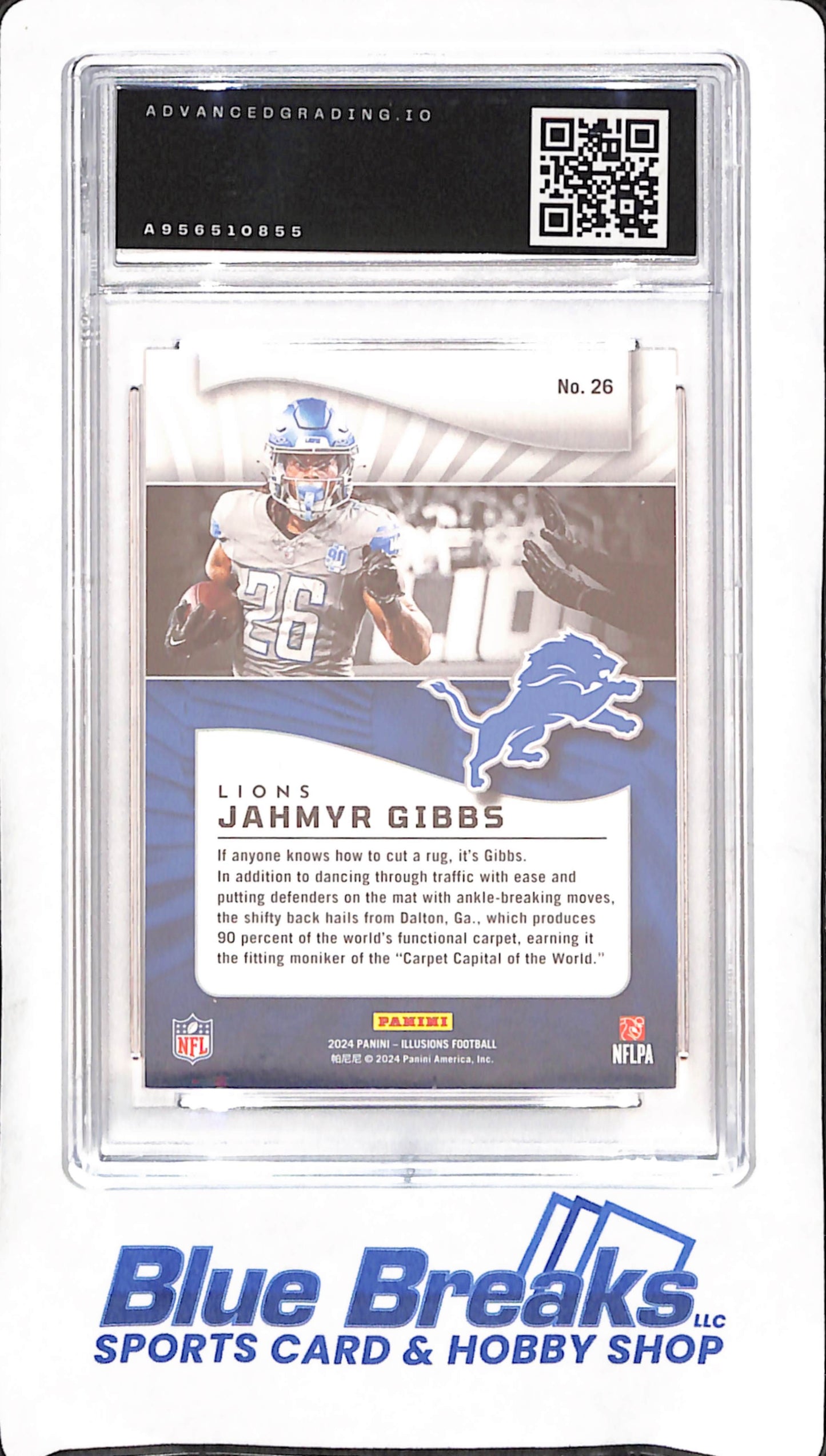 2024 Panini Illusions - Jahmyr Gibbs - AdvancedGrading 10 - Detroit Lions - Football - #26