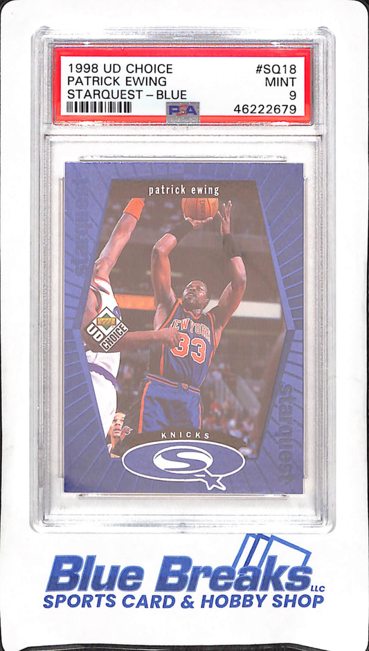 1998 Upper Deck Choice - Patrick Ewing - Stardust - Blue - PSA 9 - New York Knicks - Basketball - #SQ18