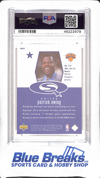 1998 Upper Deck Choice - Patrick Ewing - Stardust - Blue - PSA 9 - New York Knicks - Basketball - #SQ18