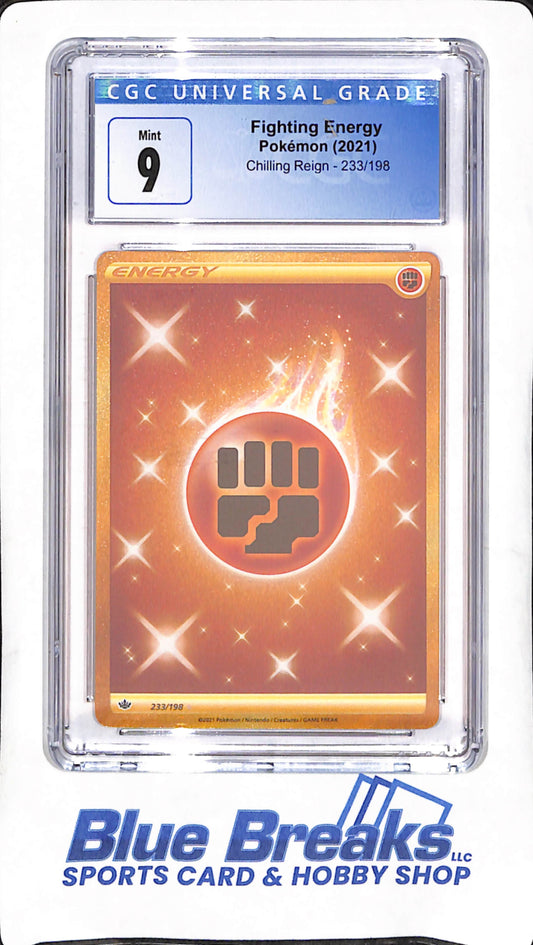 2021 Pokemon - Fighting Energy - Chilling Reign - CGC 9 - 233/198