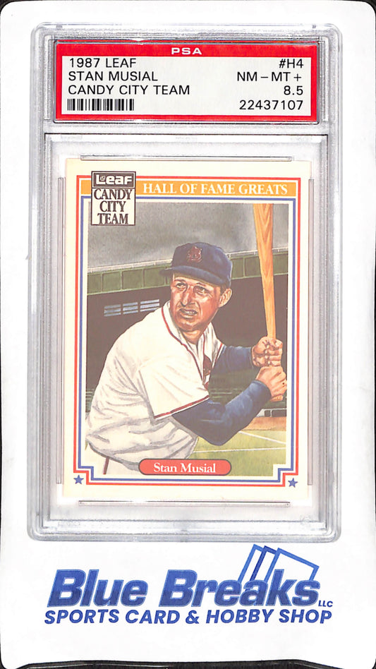 1987 Leaf - Stan Musial - Candy City Team - PSA 8.5 - St Louis Cardinals - Baseball - #H4