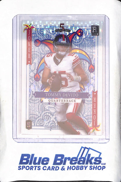2023 Wild Card 5 Card Draw - Tommy DeVito - Holo-Lux - 1/1 - Rookie - New England Patriots - Football - #SD-TD