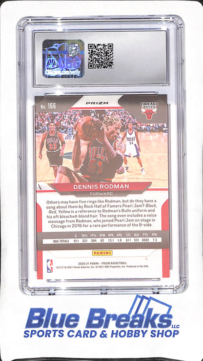 2020-21 Panini Prizm - Dennis Rodman - Silver Prizm - CSG 8.5 - Chicago Bulls - Basketball - #166