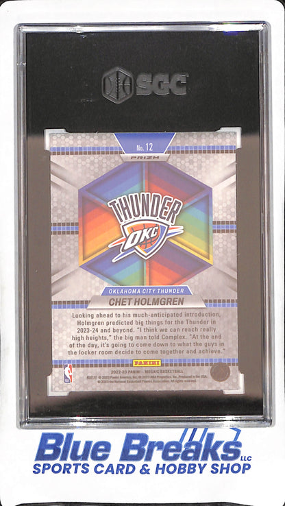 2022-23 Panini Mosaic - Chet Holmgren - Introductions - Mosaic Prizm - RC - SGC 9.5 - Oklahoma Thunder - Basketball - #12