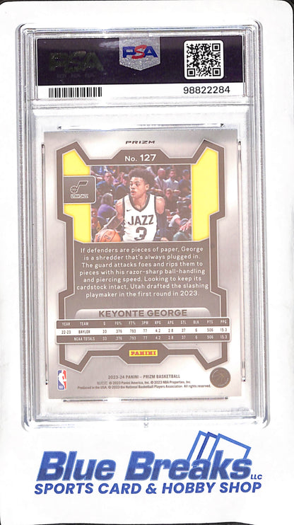 2023 Prizm - Keyonte George - Silver Prizm - PSA 9 - Utah Jazz - Basketball - #127