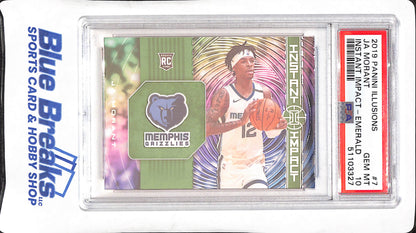 2019 Panini Illusions - Ja Morant - Instant Impact - Emerald - RC - PSA 10 - Memphis Grizzlies - Basketball - #7