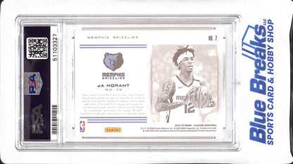 2019 Panini Illusions - Ja Morant - Instant Impact - Emerald - RC - PSA 10 - Memphis Grizzlies - Basketball - #7