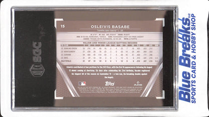 2024 Topps Chrome Black - Osleivis Basabe - Gold Refractor - RC - 9/50 - SGC 10 - Tampa Bay Rays - Baseball - #15