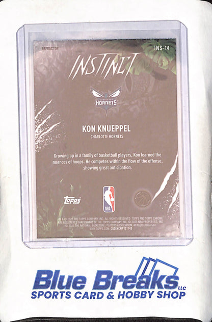 2025 Topps Chrome - Kon Knueppel - Instinct - Refractor - RC - Charlotte Hornets - Basketball - #INS-14