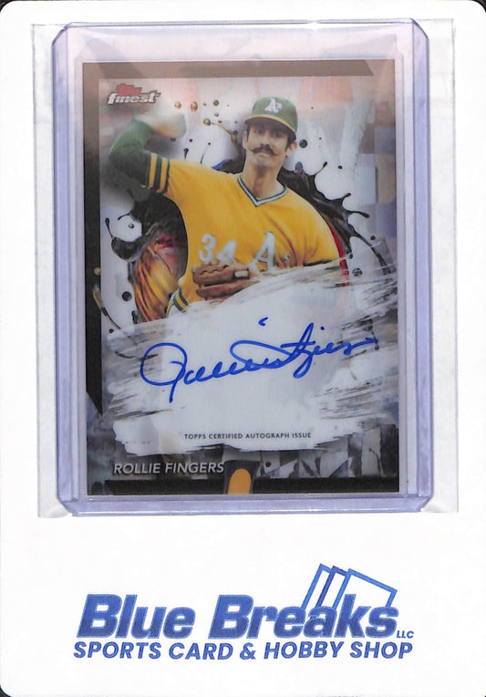 2024 Topps Finest Baseball - Rollie Fingers - # FA-RF - Oakland Athletics - Baseball - Autographed