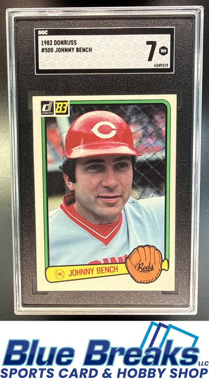 1983 Donruss Johnny Bench #500 SGC 7 Cincinnati Reds