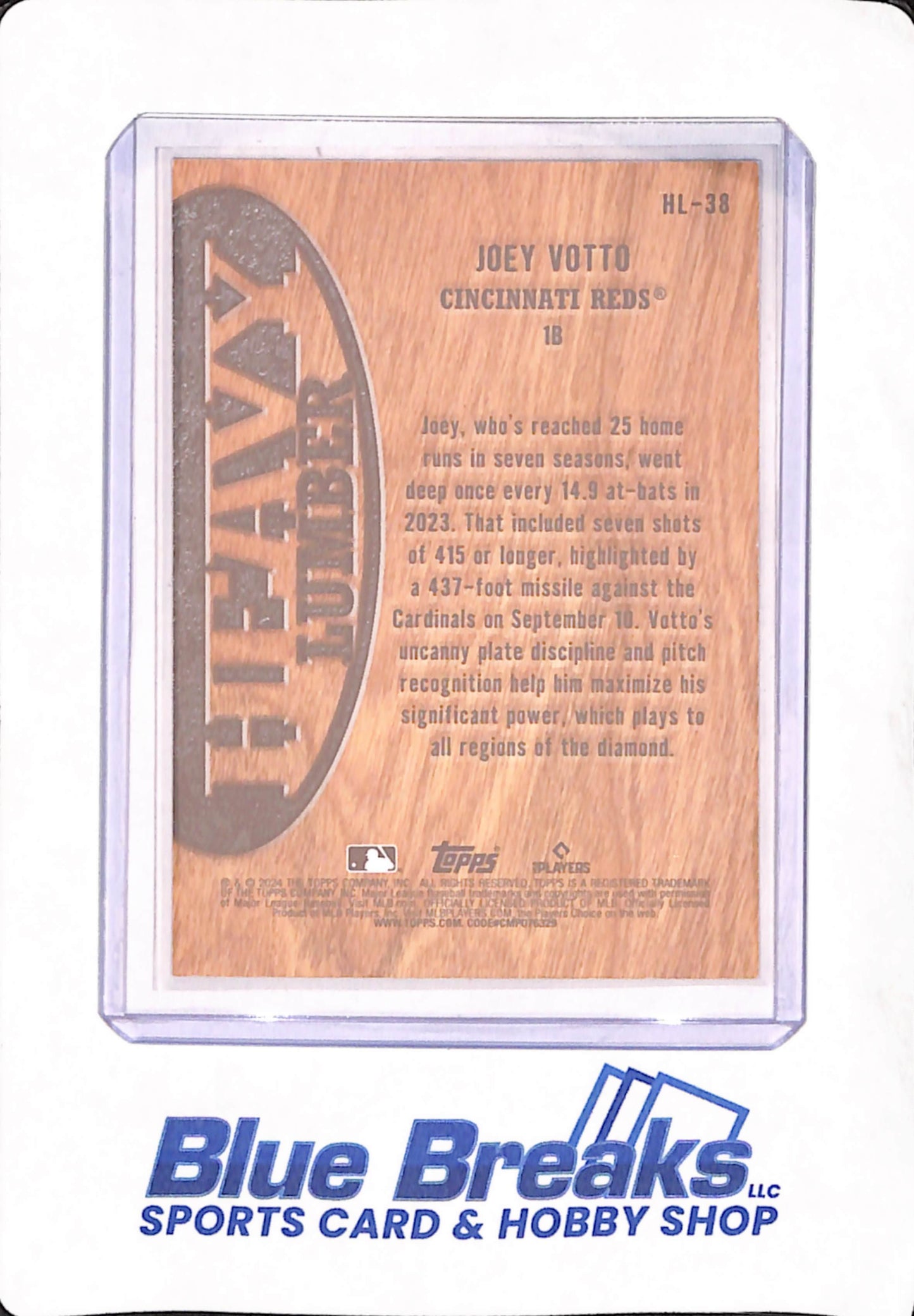 2024 Topps - Joey Votto - Baseball - Cincinnati Reds - Heavy Lumber - #HL38
