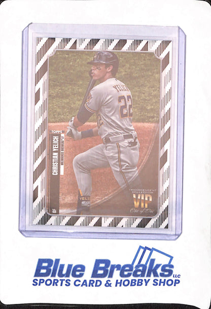 2021 Topps Transcendent Collection VIP - Christian Yelich - Baseball - Milwaukee Brewers - One of One - #VIP-69