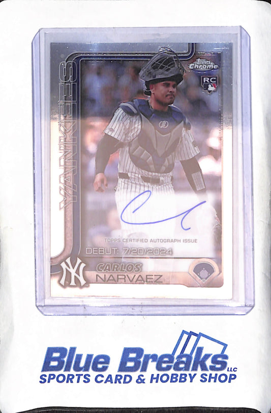 2025 Topps Chrome Update - Carlos Narvaez - RC - Autograph - New York Yankees - Baseball - #CRDA-CN