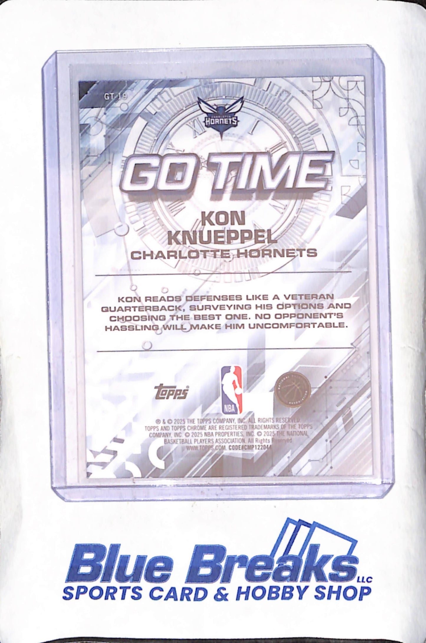 2025 Topps Chrome - Kon Knueppel - Go Time - RayWave - RC - Charlotte Hornets - Basketball - #GT-19