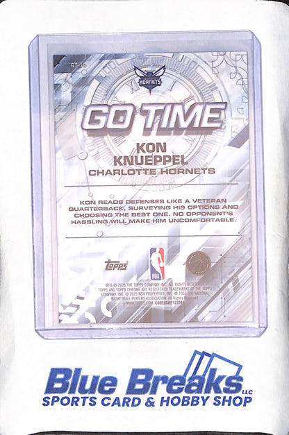 2025 Topps Chrome - Kon Knueppel - Go Time - RayWave - RC - Charlotte Hornets - Basketball - #GT-19