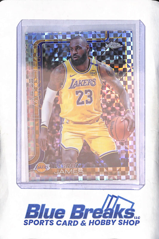 2025 Topps Chrome - LeBron James - X-fractor - Los Angeles Lakers - Basketball - #127