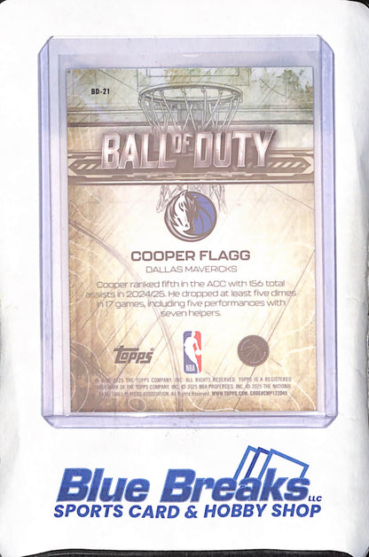 2025 Topps Chrome - Cooper Flagg - Ball of Duty - RC - Dallas Mavericks - Basketball - #BD-21