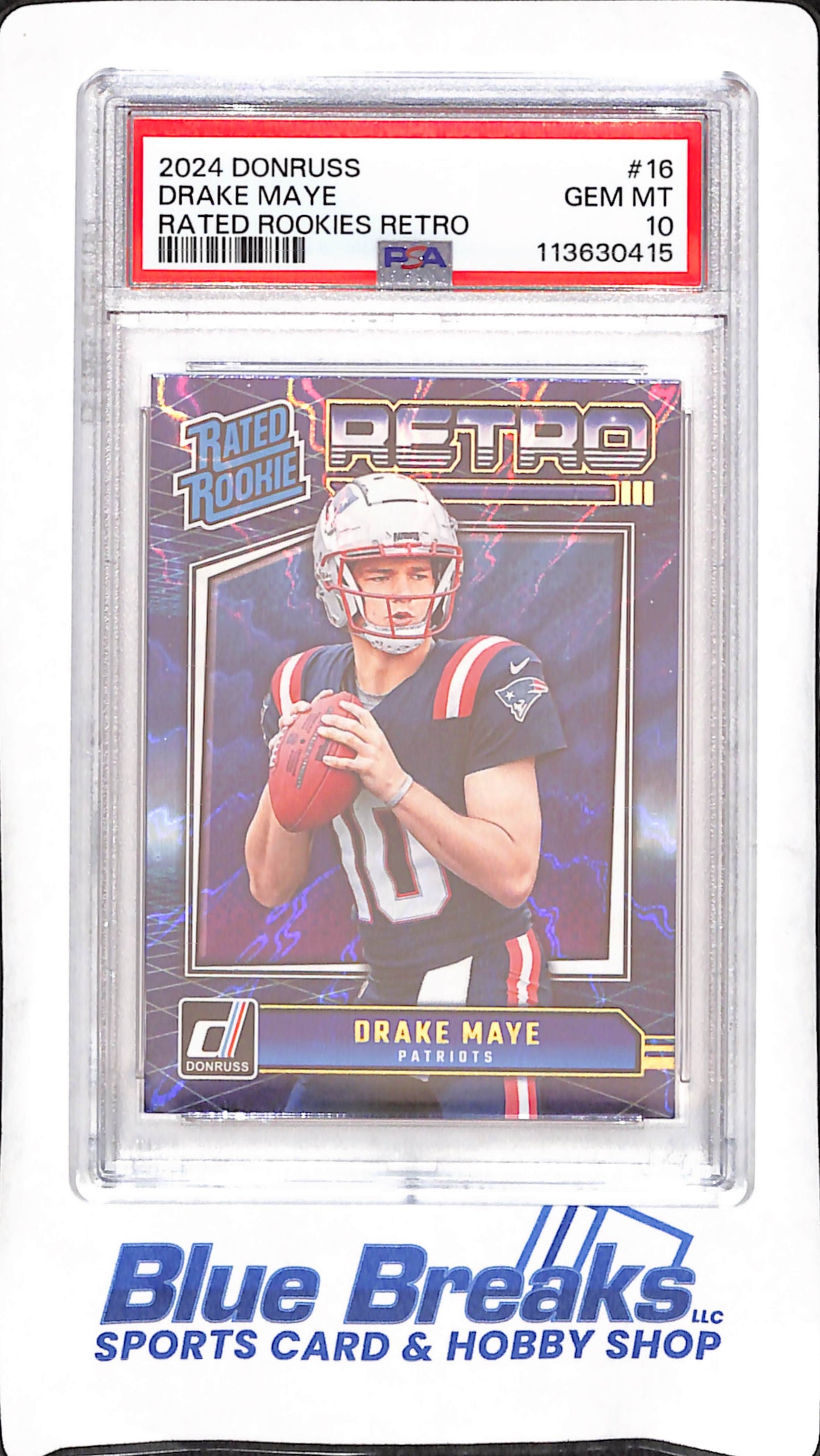 2024 Donruss - Drake Maye - Rated Rookie Retro - PSA 10 - New England Patriots - Football - #16