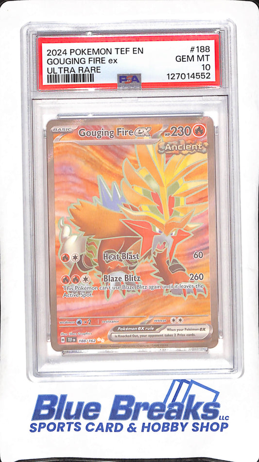 2024 Pokemon - Gouging Fire ex - Ultra Rare - Temporal Forces - PSA 10 - 188/162
