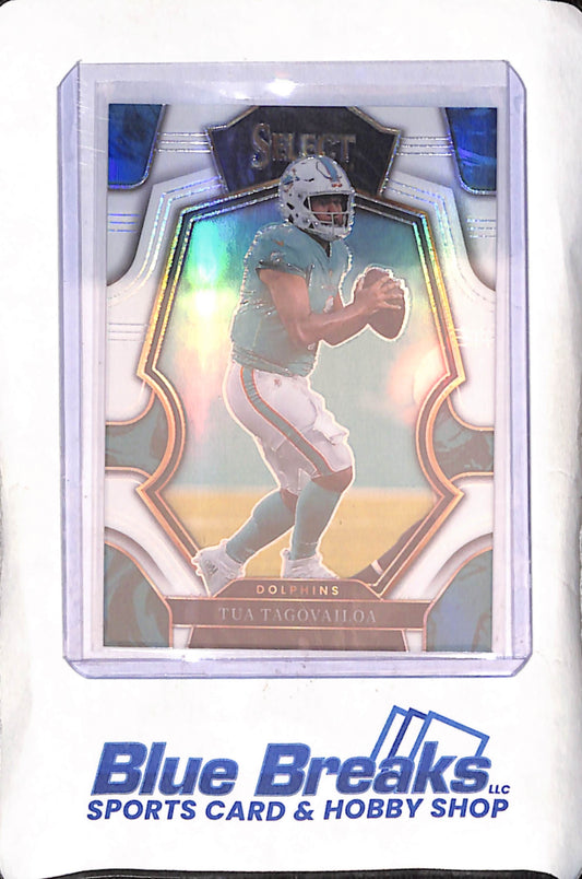 2022 Panini Select - Tua Tagovailoa - White Prizm - 7/35 - Miami Dolphins - Football - #161