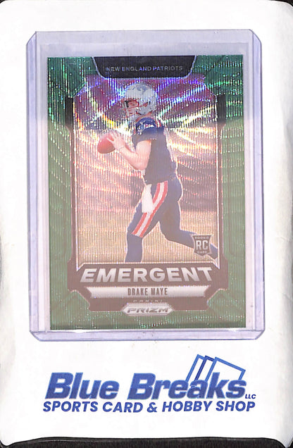 2024 Panini Prizm - Drake Maye - Green Wave Emergent - RC - New England Patriots - Football - #4