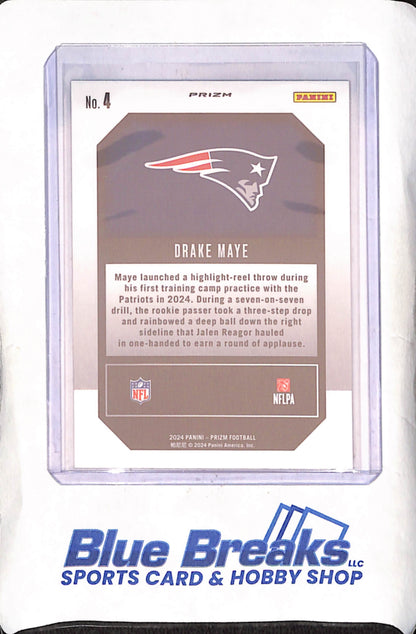 2024 Panini Prizm - Drake Maye - Green Wave Emergent - RC - New England Patriots - Football - #4