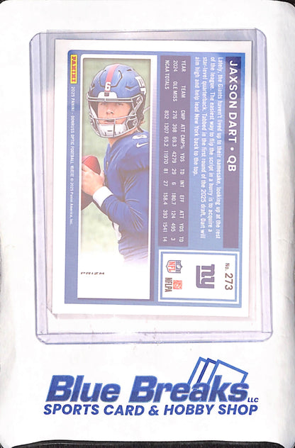 2025 Panini Donruss Optic - Jaxson Dart - Purple Shock Rated Rookie - New York Giants - Football - #273