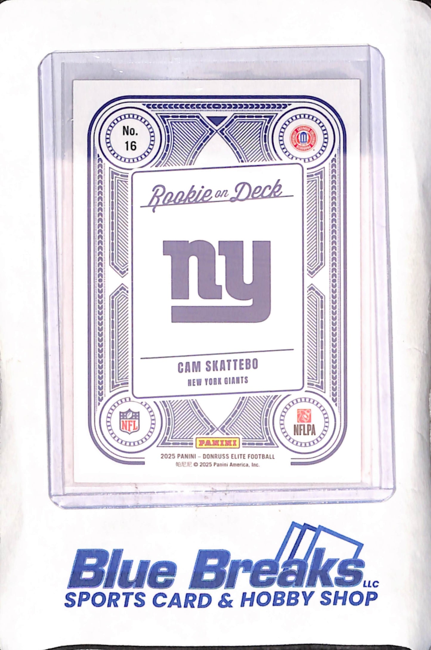 2025 Donruss Elite - Cam Skattebo - Rookie on Deck - 110/199 - New York Giants - Football - #16