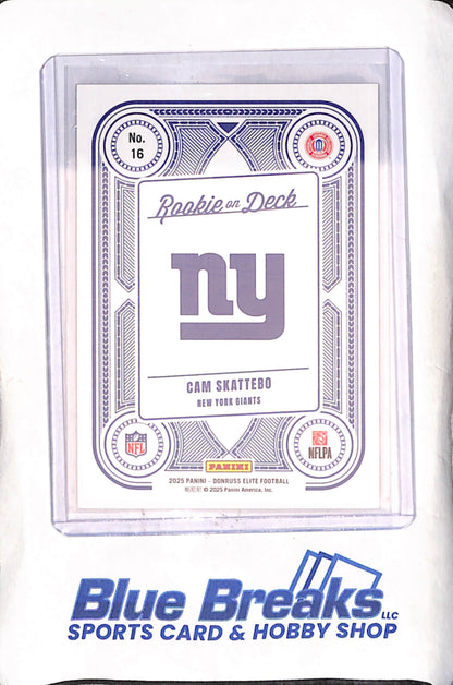 2025 Donruss Elite - Cam Skattebo - Rookie on Deck - 110/199 - New York Giants - Football - #16