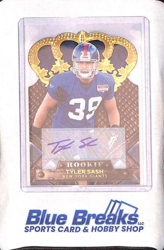 2011 Panini Crown royale - Tyler Sash - Gold - Autograph - 303/499 - Rookie - New York Giants - Football - #197