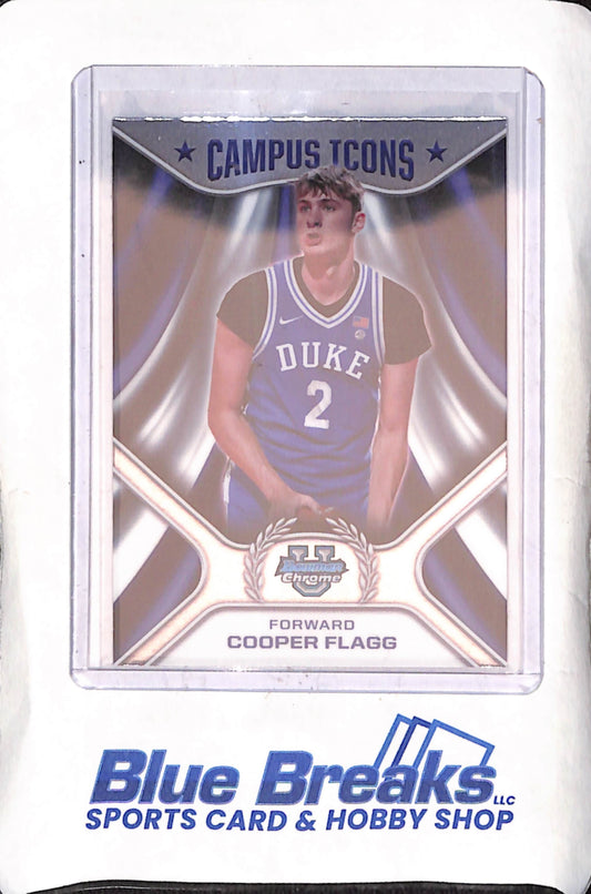2025 Bowman University Chrome - Cooper Flagg - Campus Icons - Duke University - Basketball - #CI-1