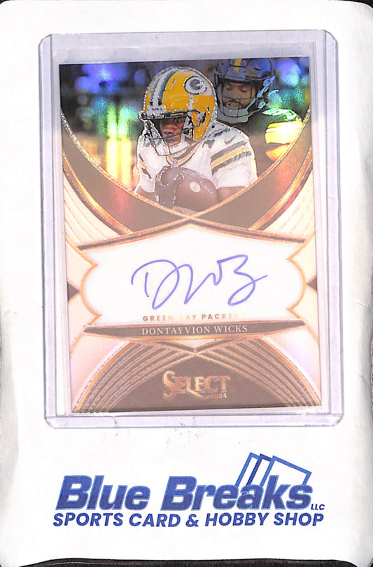 2024 Panini Select - Dontayvion Wicks - Autograph - Green Bay Packers - Football - #SSP-DWS
