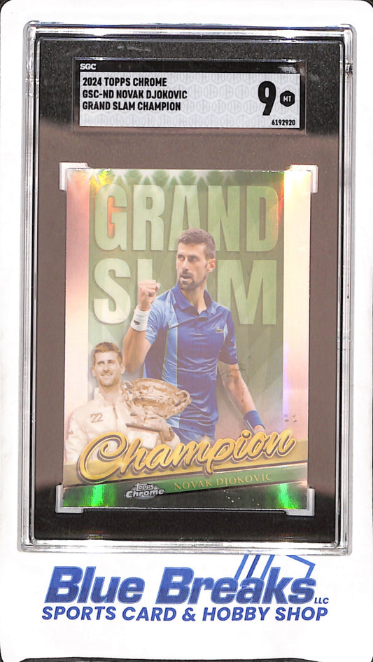 2024 Topps Chrome - Novak Djokovic - Grand Slam Champion - SGC 9 - Tennis - #GSC-ND
