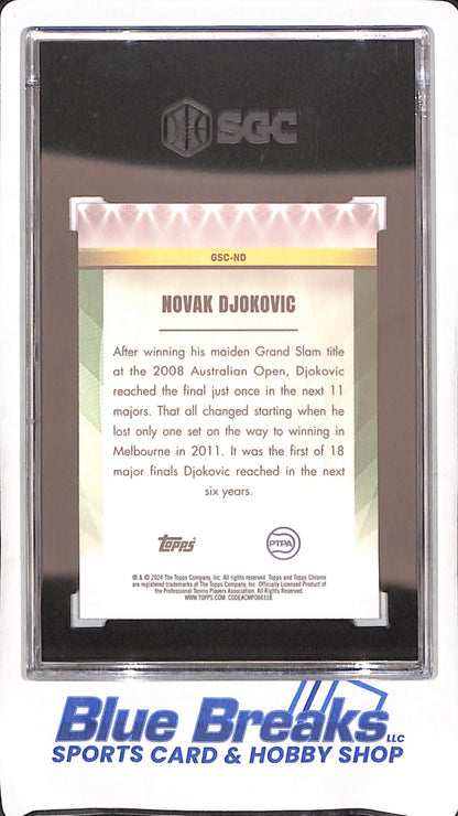 2024 Topps Chrome - Novak Djokovic - Grand Slam Champion - SGC 9 - Tennis - #GSC-ND