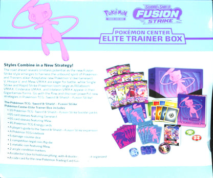 Fusion Strike Pokemon Center Elite Trainer Box - SWSH08: Fusion Strike - Sealed Wax - Pokemon