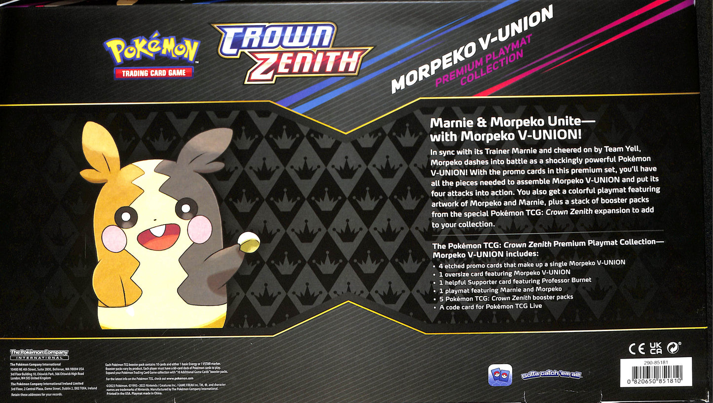 Morpeko V-UNION Premium Treasures Collection - Crown Zenith (CRZ) - Pokemon - Sealed Wax