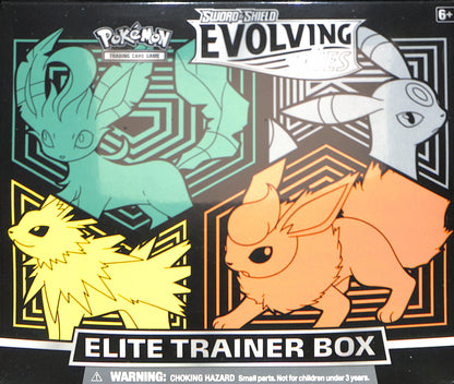 Pokémon Evolving Skies Elite Trainer Box [Glaceon/Vaporeon/Sylveon/Espeon][Flareon/Jolteon/Umbreon/Leafeon] - Pokemon - Sealed Wax
