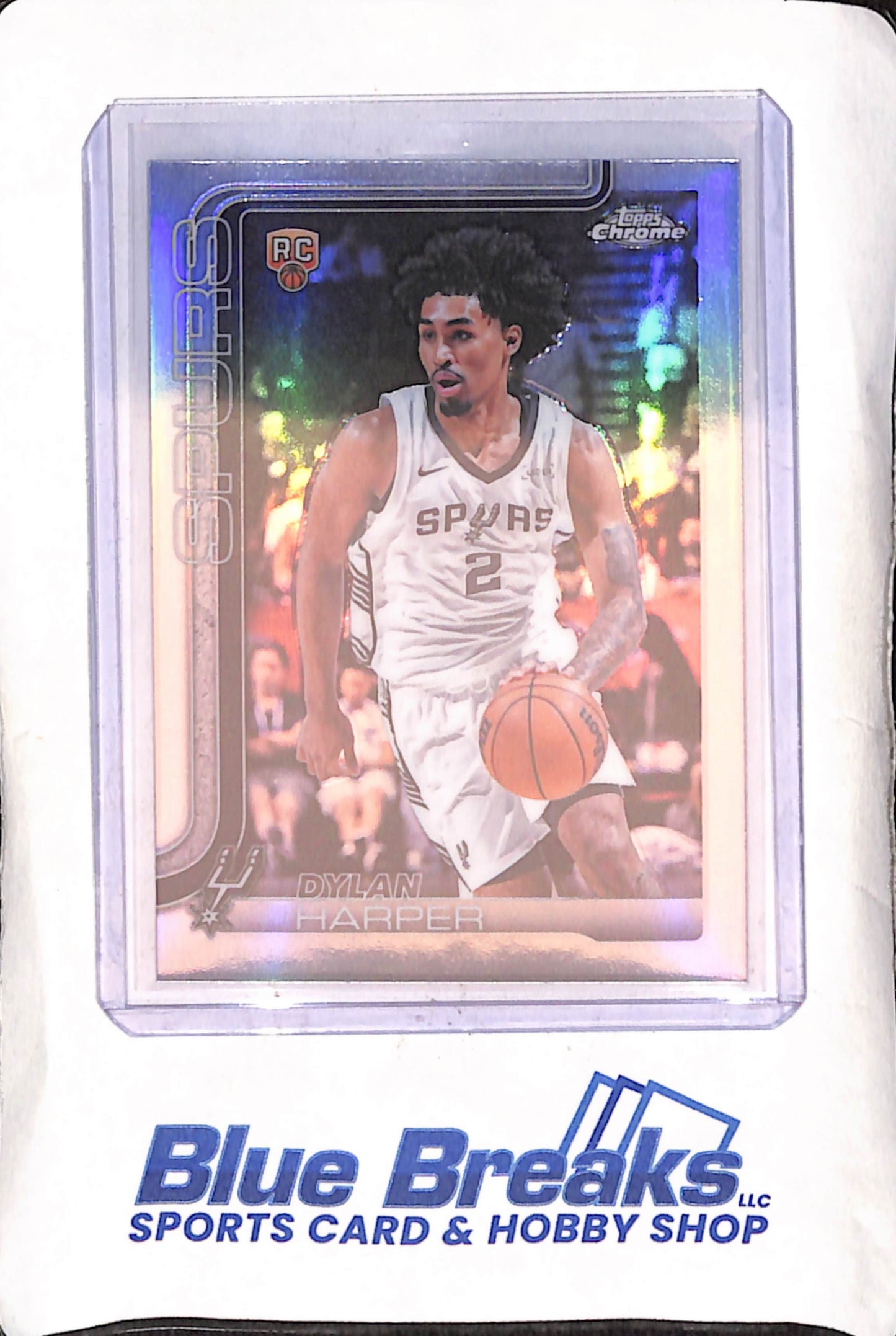 2025 Topps Chrome - Dylan Harper - RC - Refractor - San Antonio Spurs - Basketball - #252