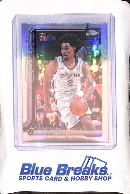2025 Topps Chrome - Dylan Harper - RC - Refractor - San Antonio Spurs - Basketball - #252