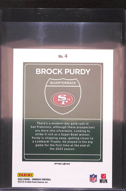 2024 Panini Donruss - Brock Purdy - Downtown - Oversized - San Francisco 49ers - Football - #4