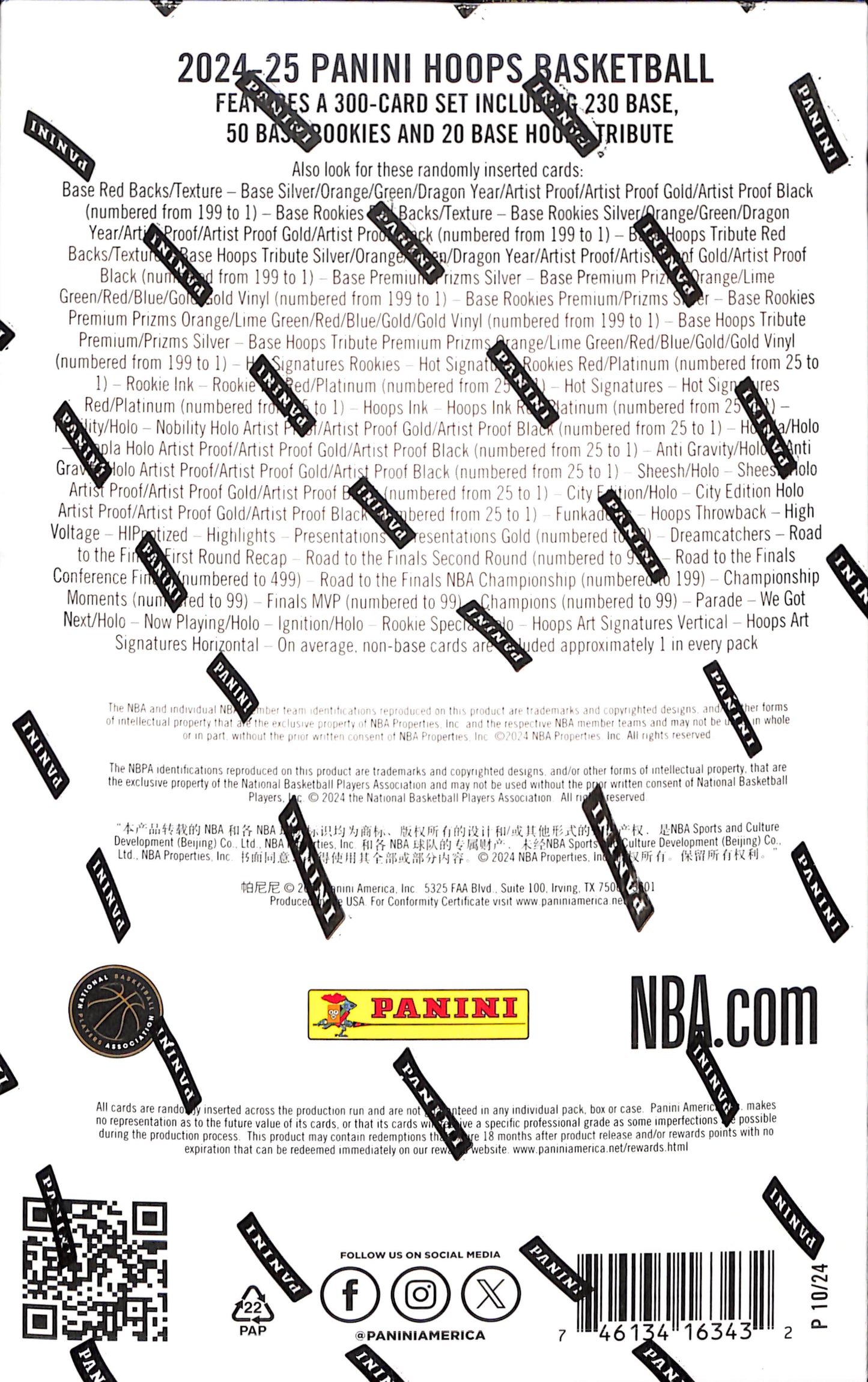 2024/25 Panini NBA Hoops Hobby Box - Basketball - Sealed Wax