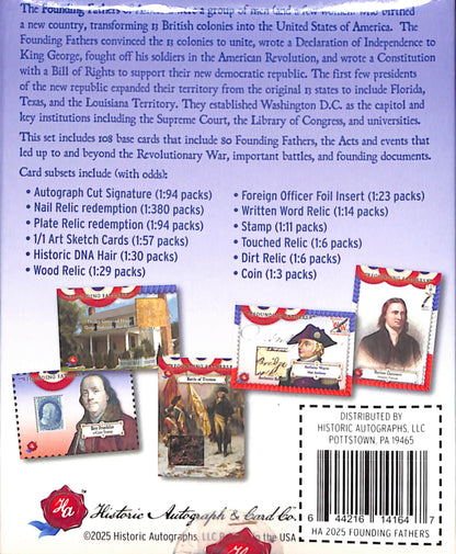 2025 Historic Autograph Founding Fathers - Sealed Wax